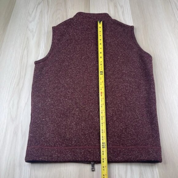Peter Millar Crown Sweater Fleece Vest Burgundy Full-Zip Claret Size M Medium - Picture 8 of 8